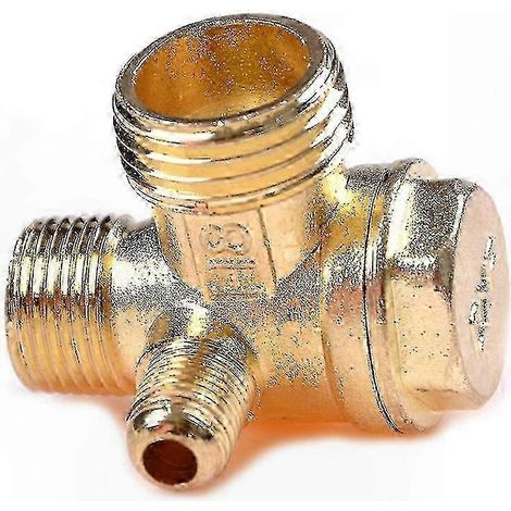 Connecteur 3 voies en laiton pour clapet anti-retour, système de compresseur d'air, raccord fileté, vanne de non-retour, équipement pneumatique, robuste et durable (1/4)