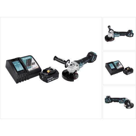 Makita DGA 517 RG1 Akku Winkelschleifer 18 V 125 mm Brushless + 1x Akku 6,0 Ah + Ladegerät