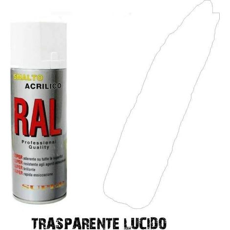 Bomboletta spray trasparente lucido acrilico vernice brillante lucida
