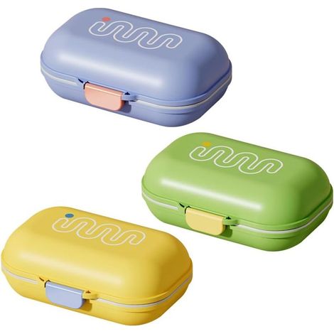 Porte-Savon de Voyage,3 Pièces Boîte a Savon Étanche avec Couvercle pour Salle de Bain,Douche,Salle de Sport,Camping,Vacances,Extérieur,Essentiels de Voyage (1/5)