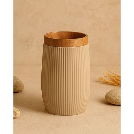 Portaspazzolini in plastica tortora London (1/2)