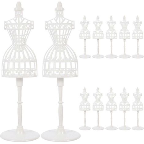 Lot de 12 supports pour robes de poupée, porte-vêtements pour mannequins et mini-poupées (1/5)