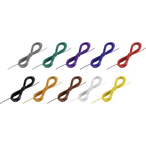 TRU COMPONENTS 1572573 Litze LiFY 1 x 0.05 mm² Schwarz, Weiß, Blau, Braun, Rot, Gelb, Grün, Grau, Or
