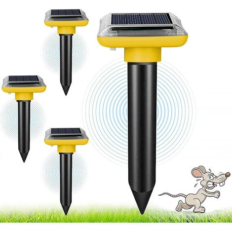 4 Répulsif Taupe Solaire – Ultrasons Anti Taupes pour Jardin (1/5)