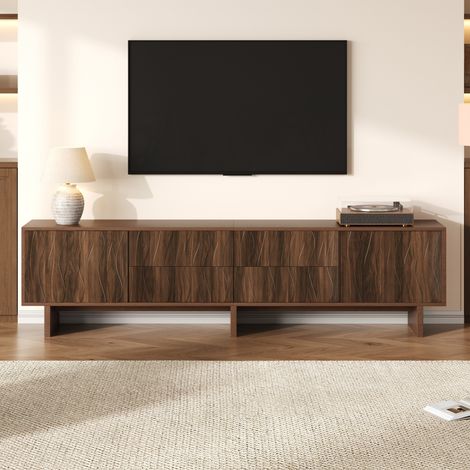 Mueble TV 180 x 40 x 56 cm, 4 cajones, 2 puertas, TV hasta 75 pulgadas OKMYHOME (1/5)