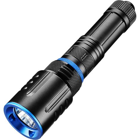 Unterwasser-Tauchlampe, wiederaufladbare LED-Taschenlampe mit hoher Lichtleistung, geeignet zum Gerätetauchen und Schnorcheln, ideal zum Tauchen, Höhlentauchen und für Notfallsituationen.