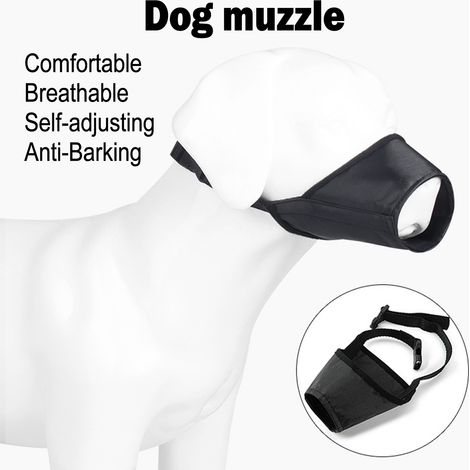 Muselière chien anti-morsure étanche respirant réglable noir petits moyens grands (1/5)