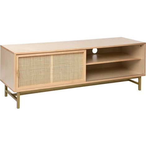 Porta tv rayo in betulla e mogano 50x140cm - Atmosphera créateur d'intérieur