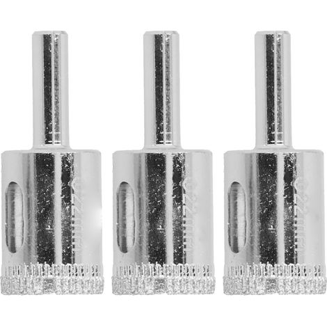 Ensemble de 3 scies cloches pour verre, foret en acier allié de 22 mm pour céramique, convient au verre, aux carreaux de céramique, aux carreaux de sol et au marbre. (1/5)