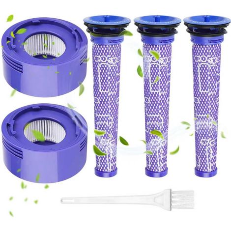 Filter für Dyson V7, V8 Animal und V8 Absolute Akkustaubsauger – 3 HEPA-Nachfilter & 2 Vorfilter – Ersatz für Teile 965661-01 & 967478-01 (1/5)