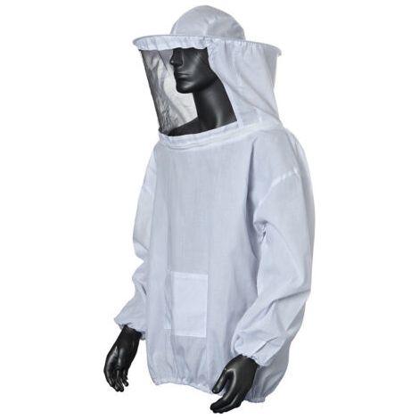 Combinaison d'apiculture professionnelle avec fermeture éclair, avec voile d'escrime,combinaison de protection contre les piqûres d'abeilles,équipement anti-guêpes,taille unique