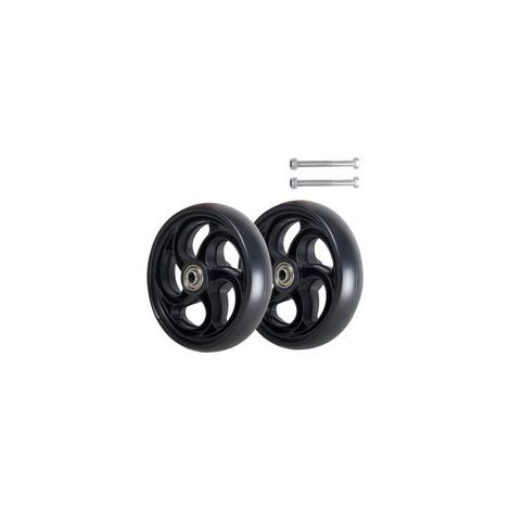 Roulette Avant Pour Fauteuil Roulant, Roue de Remplacement, 2 Accessoires de Rechange Pour Déambulateur, Roues de Déambulateur Black 15cm