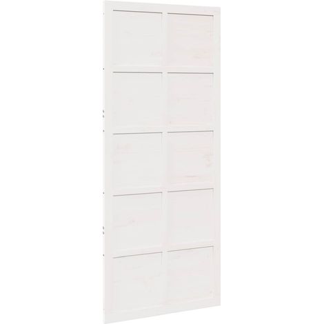 Porta del fienile Bianco 90 x 2,5 x 208 cm vidaXL