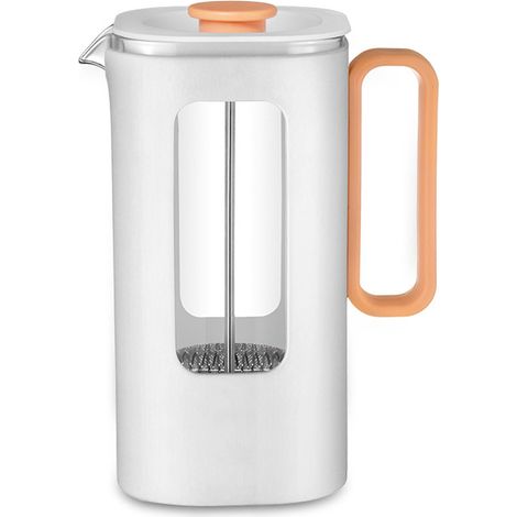 Cafetière à piston, coque de protection en polypropylène, cafetière à infusion à froid résistante à la chaleur avec système de filtration en acier inoxydable