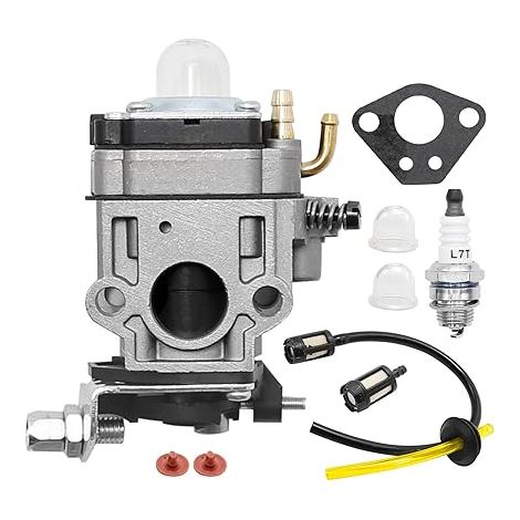 Carburatore per motore decespugliatore 52cc 49cc 43cc, kit carburatore con tubo di guarnizione, candela, filtro carburante