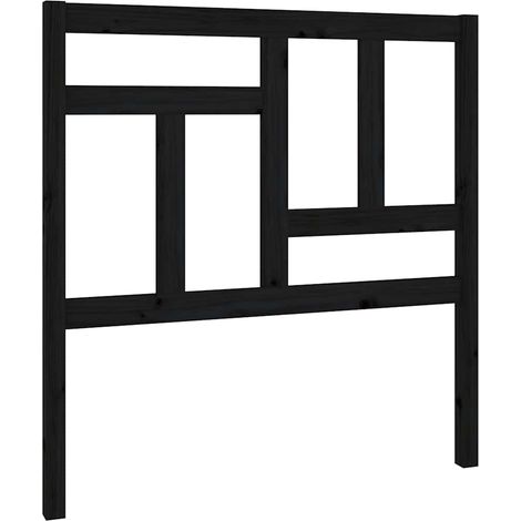 Maison Exclusive - Cabecero de cama madera maciza de pino negro 9 (1/5)