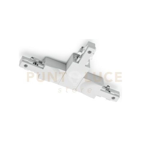 DUOLINE RACCORDO A " T " BIANCO TERRA A SX+SX L. 16CM X H. 10CM PER SISTEMA BINARIO
