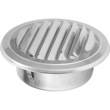 Grille de protection plate pour conduit de ventilation, en acier inoxydable 304, diamètre 125 mm, coupe-vent et anti-insectes. (1/5)