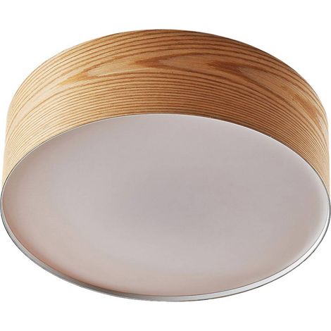 Plafonnier à intensité variable 'Dominic' en bois pour salon & salle à manger