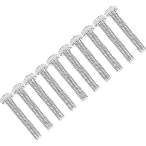 10 Vis à tête hexagonale M8x50 en acier inoxydable 304, haute résistance à la corrosion - Lot de 10