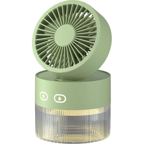 Ventilador USB 3 en 1 con carga: Ventilador de escritorio portátil (con función de humidificador) — Ideal para trabajar desde casa. (1/5)