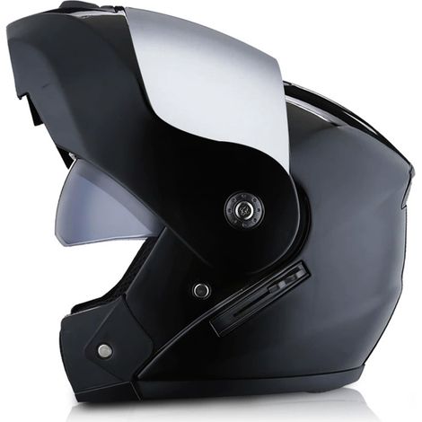1 casque intégral, pour moto et vélo électrique, avec double rétroviseur, usage quatre saisons, unisexe (1/5)