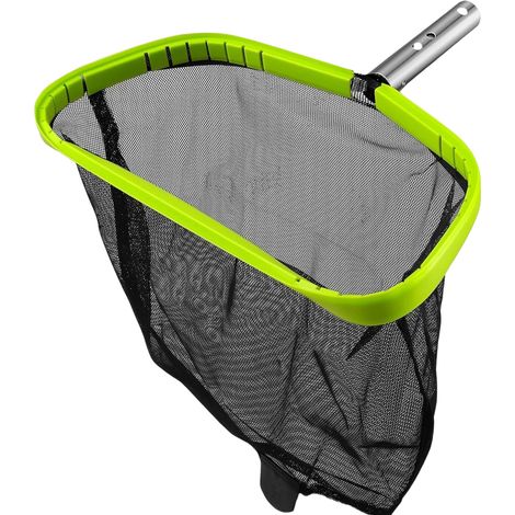 Épuisette de piscine, filet de nettoyage professionnel avec poches en nylon foncé, armature robuste en aluminium et poignée pour un nettoyage optimal même des plus petites particules de saleté. Épuise (1/5)