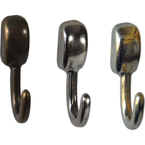 GANCIO PER QUADRI 'LUNGO' mm 30 - pz.  2 nichelato  - Blister Koncreto