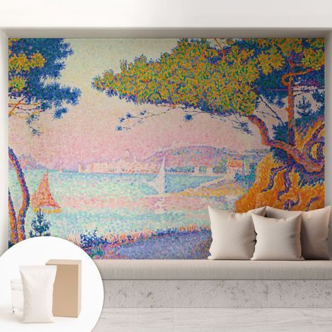 Tapete Dekorative Vliestapete mit Klebe für Wand - Mustertapete - moderne Einrichtung - für Büro Farbenfrohe Landschaft 208x146 cm (1/5)