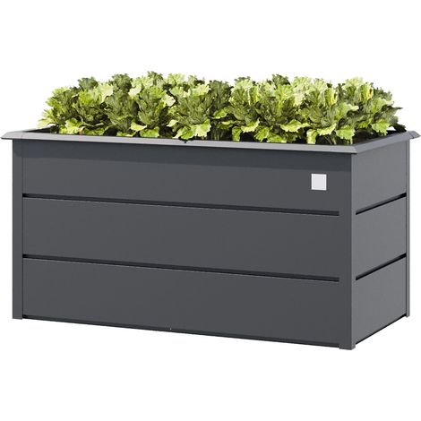 Orto rialzato LILLY di GFP Primeyard in acciaio zincato a caldo 150x75x78 cm – ergonomico, antiruggine, con bordo anti-lumache, ideale per giardino e balcone