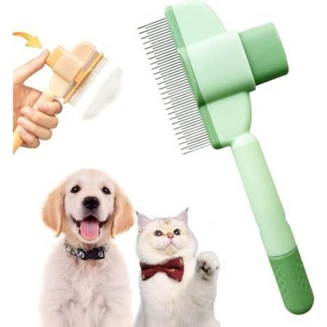 Brosse Activ Pet - Brosse Attrape'poils, Anti Poils Pour Chats Pour Chien, élimine Jusqu’à 95% Des Poils Morts, Toilettage Doux Et Efficace Pour Tous Types De Pelage, Vert (1/5)
