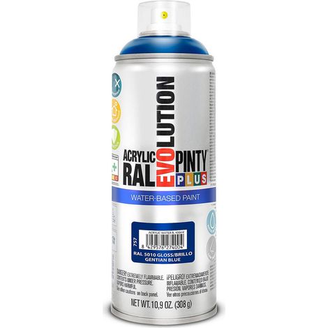 Vernice a base acqua PintyPlus Evolution - RAL 5010 Blu genziana intenso 520cc (1/2)