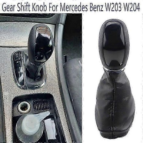 Rotule de levier de vitesse automatique noire avec cache-poussière, compatible avec les modèles W203 et W204. (1/5)