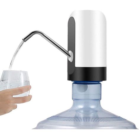 Pompe Électrique Pour Bidon D'Eau - 5 V - 4 W - Rotation 270° - Compatible Bidons 4,5 À 18,9 L - Alimentation USB Et Batterie Rechargeable - Blanc (1/5)