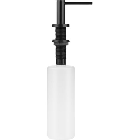 Dispensador de jabón líquido negro para montaje en encimera (1/3)