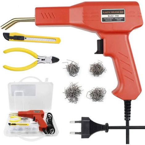 SALDATRICE PER PLASTICA 50W SALDATORE ARIA CALDA AUTO CRUSCOTTO PARAURTI 200PZ (1/5)