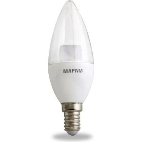 Trade Shop - Transparente olivfarbene LED-Lampe E14, 5 Watt, natürliches Licht, 4500 K, hohe Qualität, 00418 -