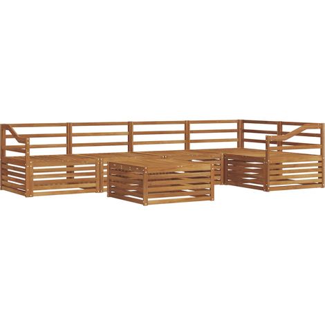 Conjunto de sofás de exterior 6 pcs Natural vidaXL (1/5)