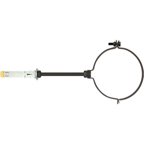 Collar de sujeción para tubo Ø 8 cm negro – fijación rápida de tubos – Universal