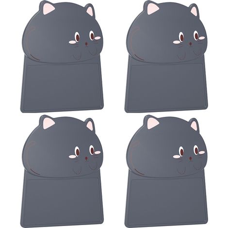 Levier De Couvercle De Cuvette De Toilette - En PET - Pour Cuvettes Lisses Plates Ou Bombées - Auto-Adhésif - Lot De 4 (1/5)
