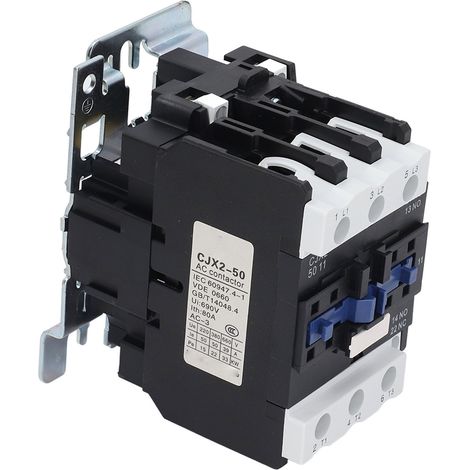 Contacteur CA 50 A CJX2-5011, 1 contact auxiliaire NO, 1 contact auxiliaire NF, 220 V (1/5)