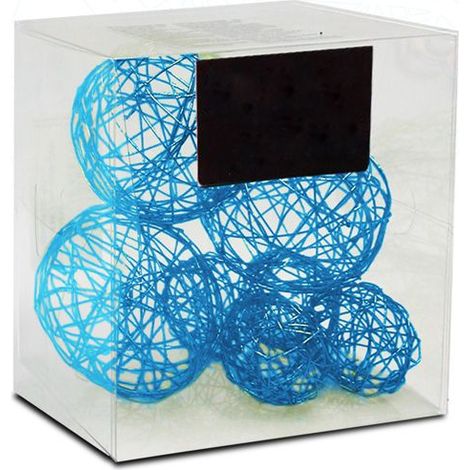 Objets décoratifs - JUANIO - Lot de 49 boules décoratives - Turquoise - Fil métallique - Intérieur (1/3)