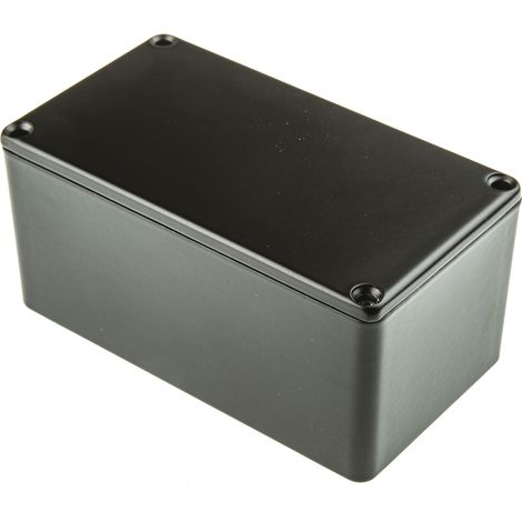 Boîtier RS PRO en Fonte d'aluminium, 114.4 x 63.7 x 55.1mm, Noir, Blindé ( Prix pour 1 ) (1/2)