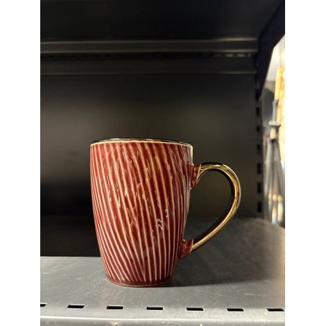 Tazza a righe ella 35 cl, color granato - Atmosphera créateur d'intérieur