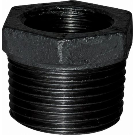 Reduzierter Nippel 40x49 / 33x42, männlich weiblich schwarz