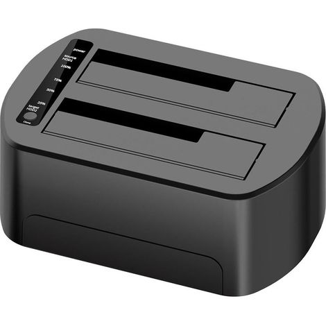 Docking station CoreParts RGB Gaming USB3.0 per HDD, clonazione, doppio alloggiamento, MS-Clonatore-SATA2.5-3.5