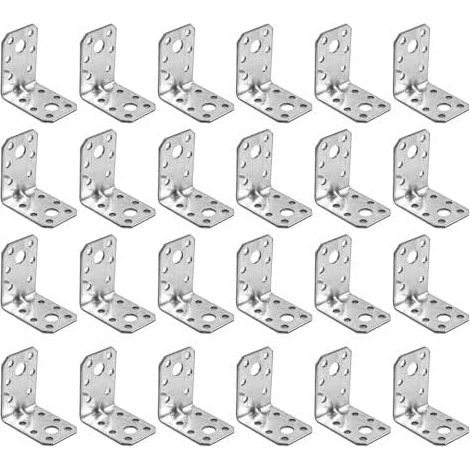 Equerre d'assemblage 50 x 50 x 35 mm Equerre de Fixation Angle Droit Support en forme de L Équerre Angle 90 Degrés en Acier D'angle pour Charges Lourdes (1/2)