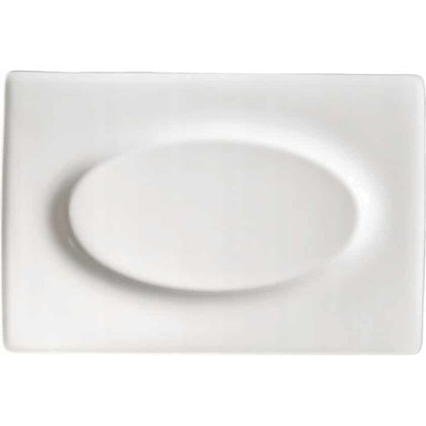 Assiette plate rectangulaire en porcelaine 32 x 21,5 cm, Schönwald, Allemagne