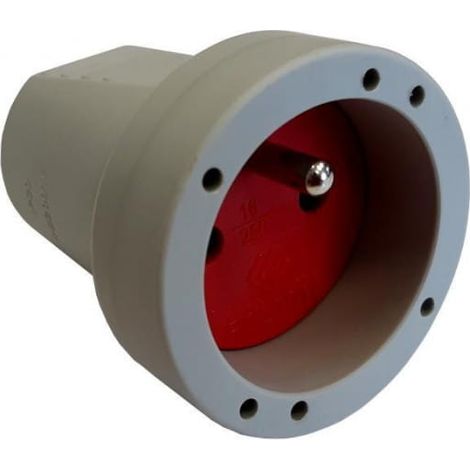 Tragbare PVC-Steckdose IP20 250V 16 A grau 12138