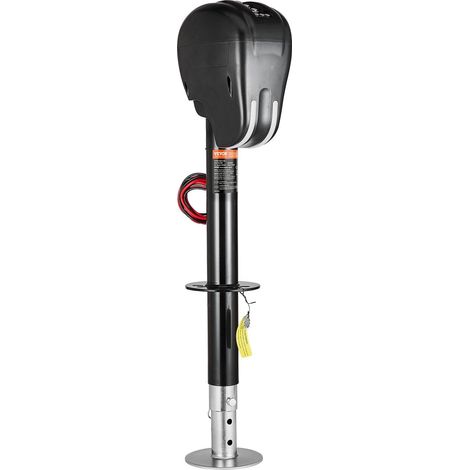 Cric électrique robuste pour remorque 1588 kg avec connecteur à 2 voies et manivelle, levage de 24 à 67 cm pour caravanes et VR (1/5)